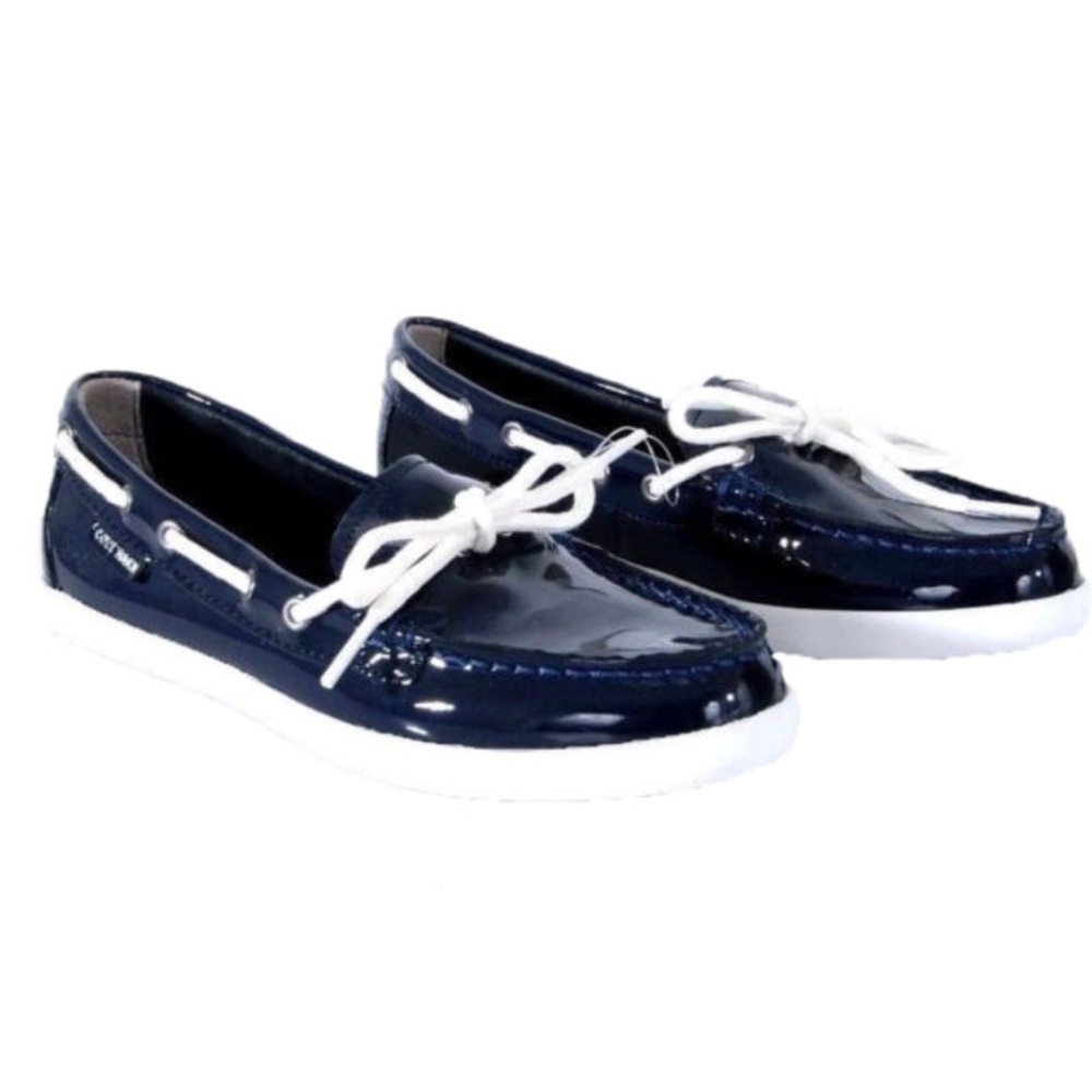 Cole Haan Navy Patent Nantucket Camp Moccasins